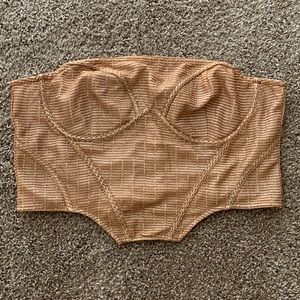 PLT Plus Size Glittery Crop Top